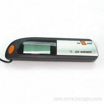 In/Out Car Thermometer with LED Back-light and Clock Display